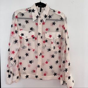 Rag & Bone Sheer Star Blouse
